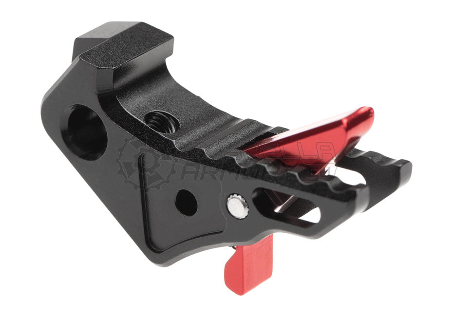 Action Army AAP01 Adjustable Trigger Black with Red Accent Right Side Bottom View