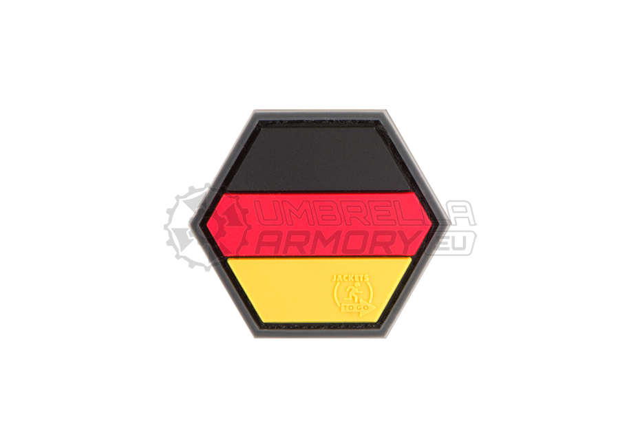 German Flag Hexagon Rubber Patch (JTG)