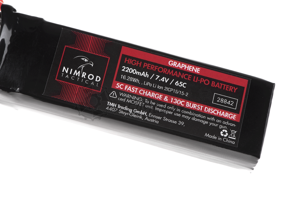 Lipo 7.4V 2200mAh 65C Graphene Large Type (Nimrod)